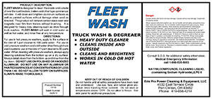 Fleet Wash label
